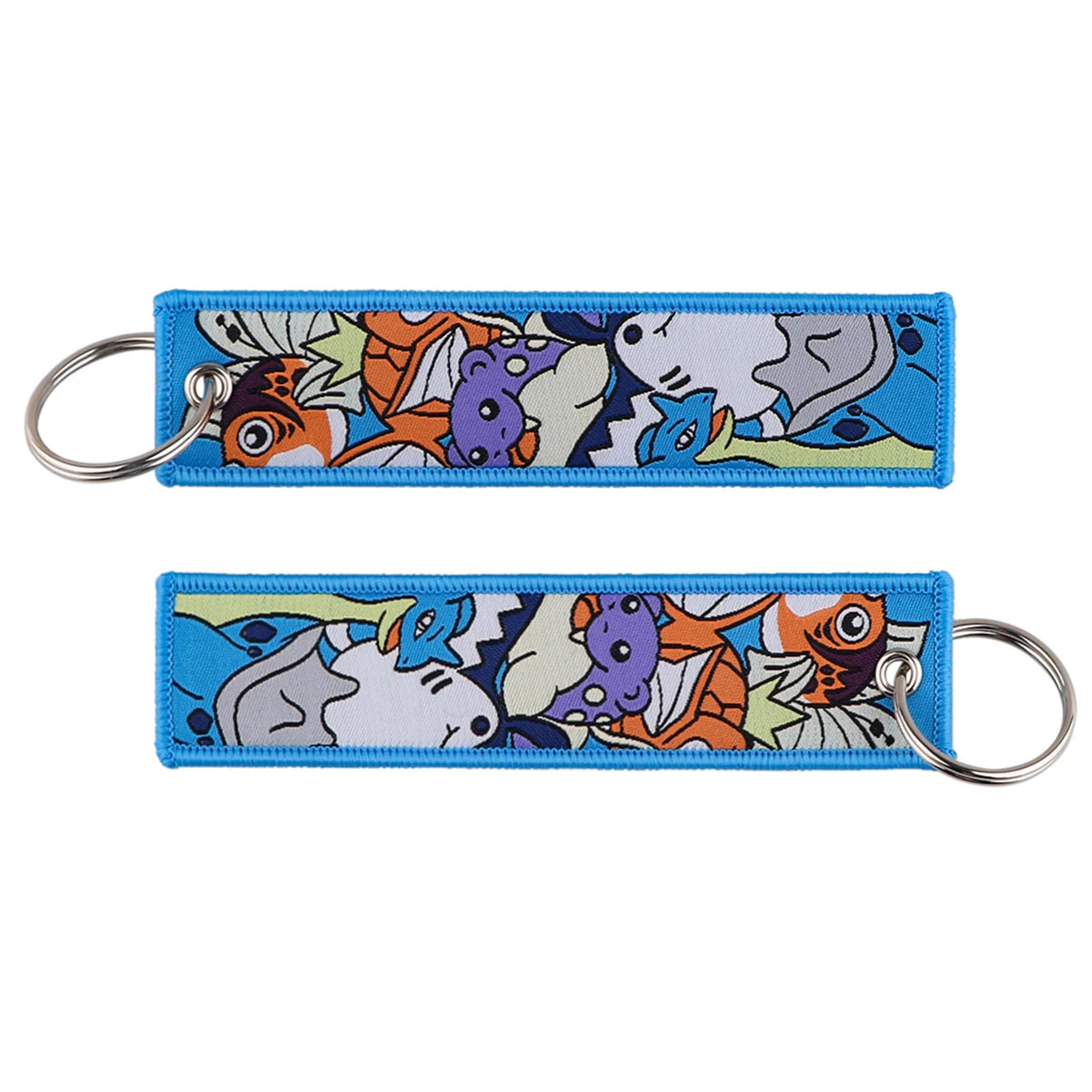 Japanese Hot Anime Characters Embroidered Key Cool Cartoon KeyTag Keychain for Motorcycles Keyring Jewelry Accessories Gifts 1pc