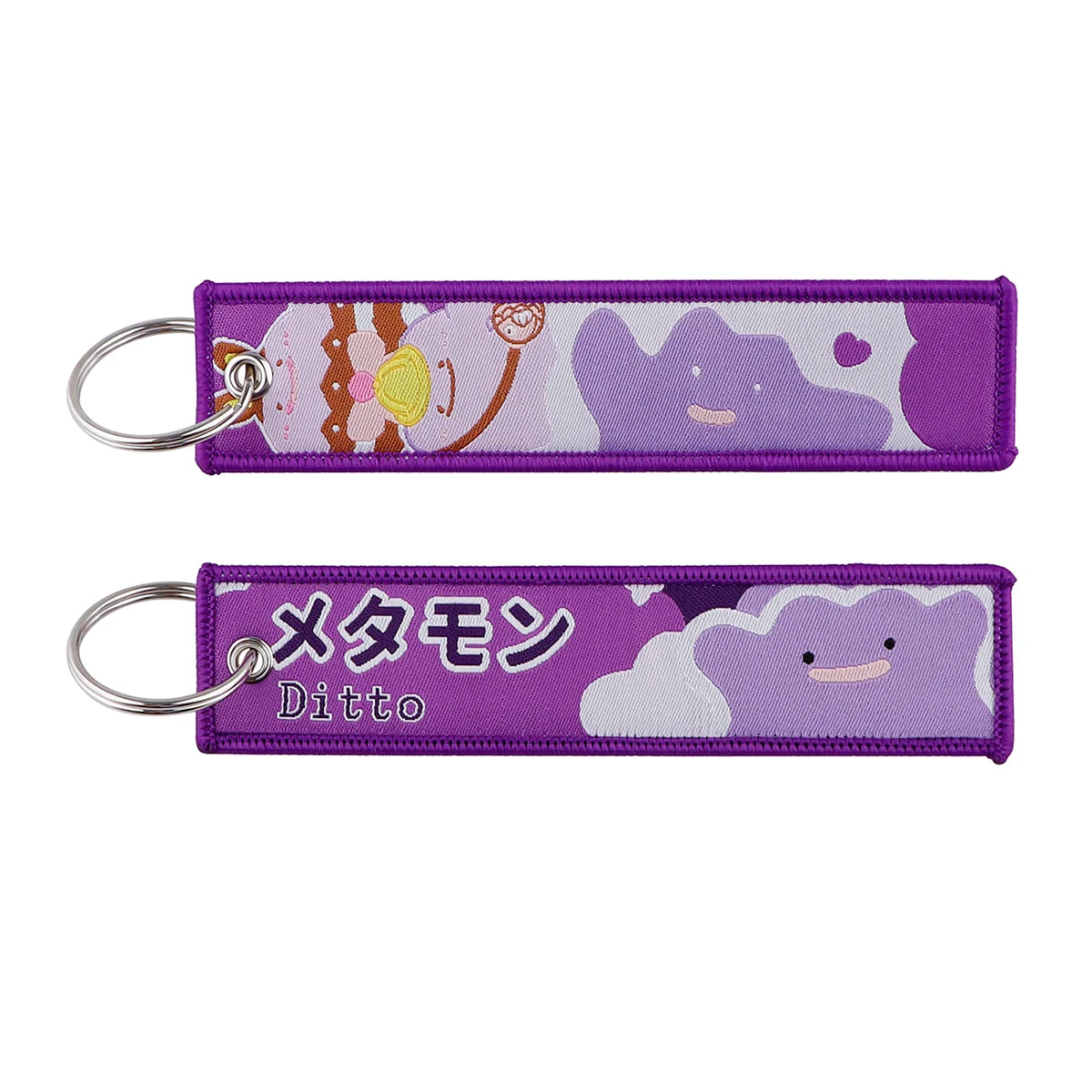Japanese Hot Anime Characters Embroidered Key Cool Cartoon KeyTag Keychain for Motorcycles Keyring Jewelry Accessories Gifts 1pc