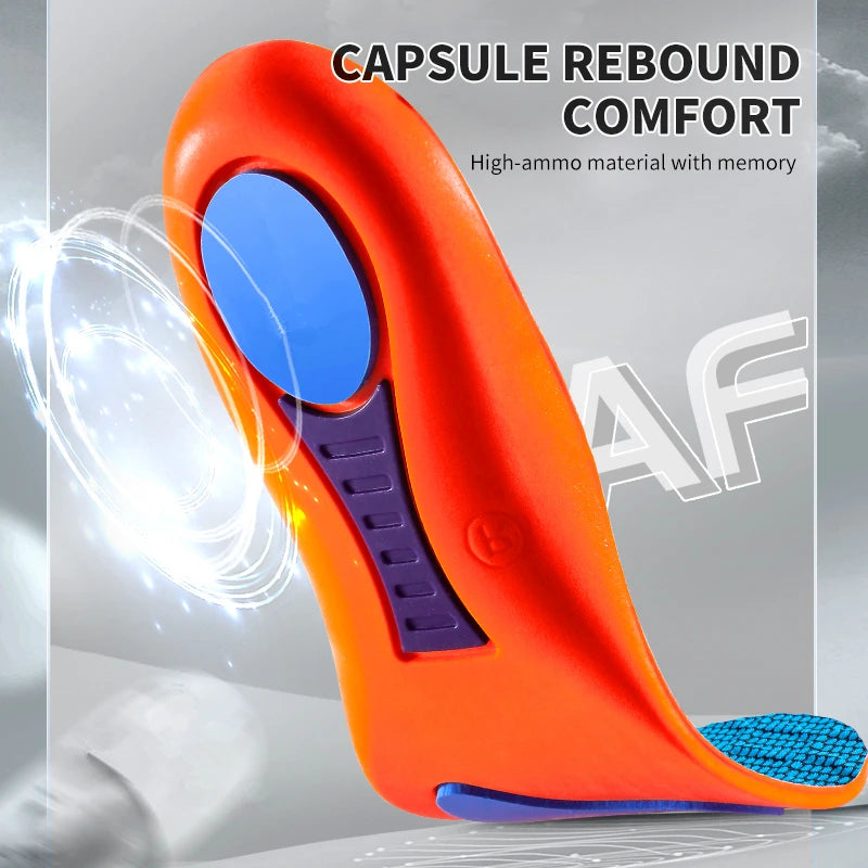 Orthopedic Insoles for Feet Sport Shock-absorbing Insole for Shoes Arch Support Plantar Fasciitis Templates Pads Men Women Sole