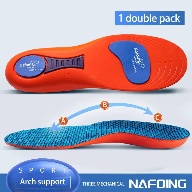 Orthopedic Insoles for Feet Sport Shock-absorbing Insole for Shoes Arch Support Plantar Fasciitis Templates Pads Men Women Sole