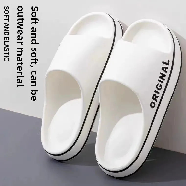 High-end Simple Men's Summer Slippers Eva Outsole Non-slip Indoor Home Bathroom Slippers For Couples Feeling Outer Wear