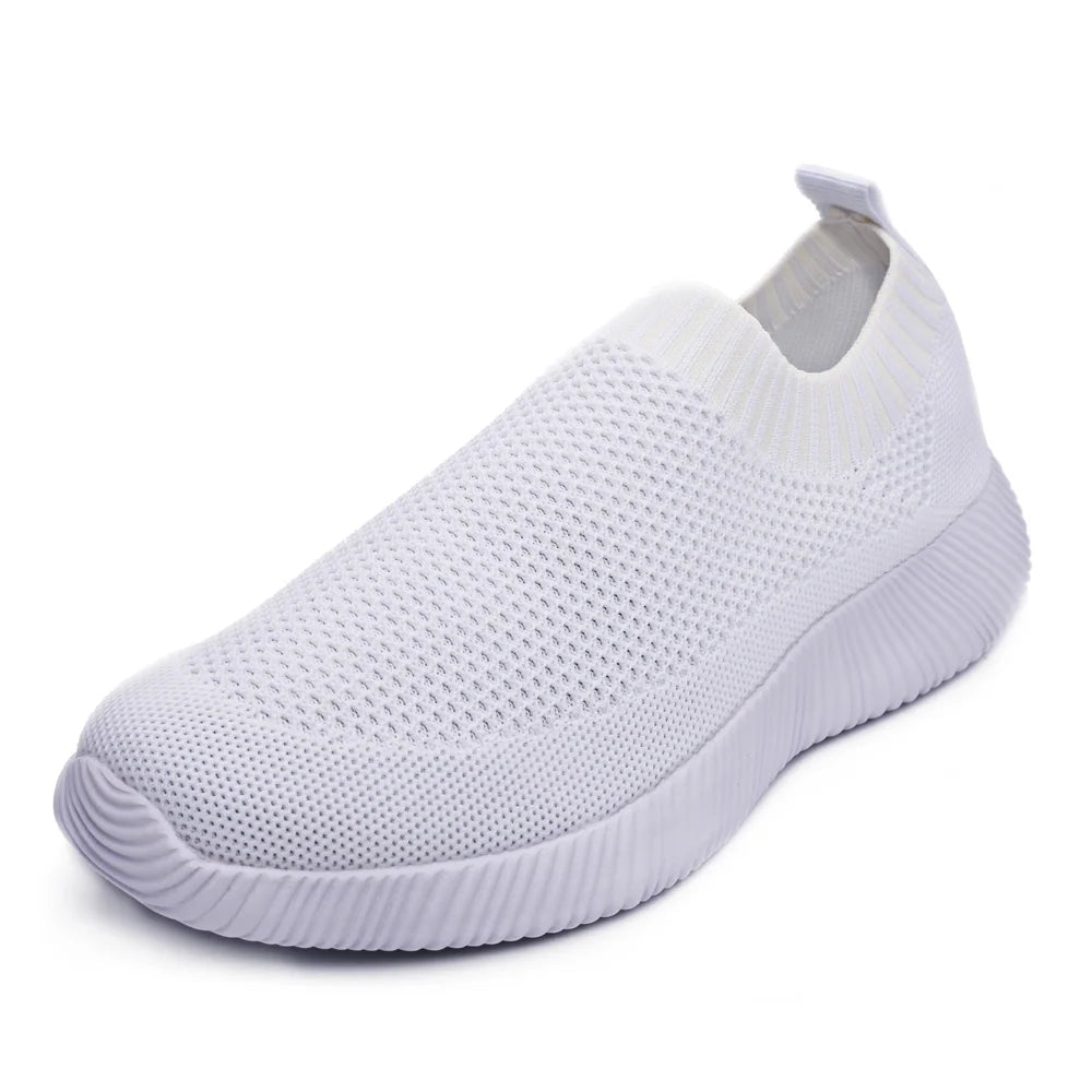 2024 Spring Women Shoes Knitting Sock Sneakers Women Flat Shoes Casual Breathable Sneakers Flats Walking Shoes for Women