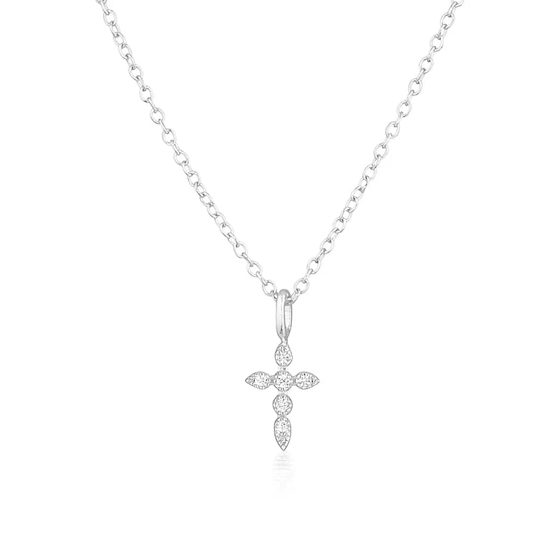 CANNER Crystal Zircon 925 Sterling Silver Necklace For Women Pendente Fine Jewelry Long Chain Wedding Party Accessory Mom Gift