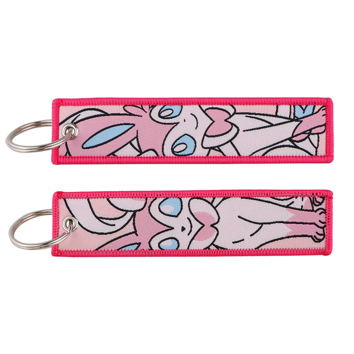 Japanese Hot Anime Characters Embroidered Key Cool Cartoon KeyTag Keychain for Motorcycles Keyring Jewelry Accessories Gifts 1pc