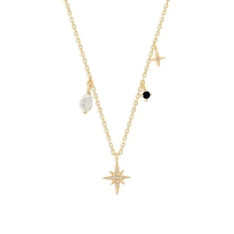 CANNER Crystal Zircon 925 Sterling Silver Necklace For Women Pendente Fine Jewelry Long Chain Wedding Party Accessory Mom Gift
