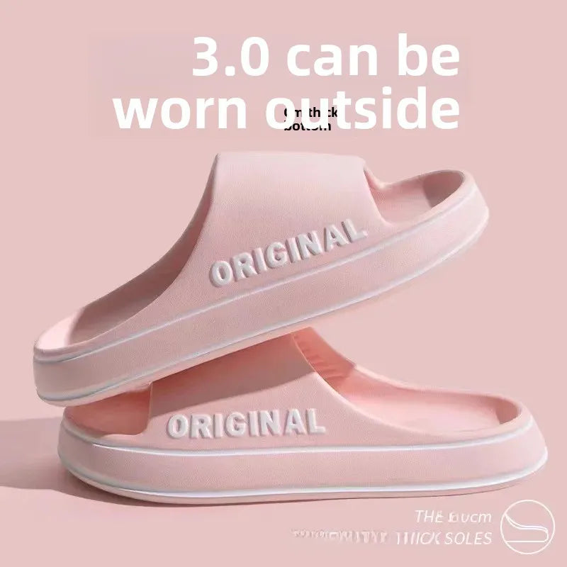 High-end Simple Men's Summer Slippers Eva Outsole Non-slip Indoor Home Bathroom Slippers For Couples Feeling Outer Wear