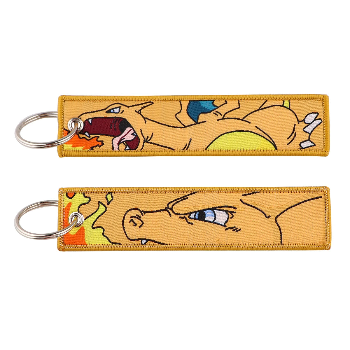 Japanese Hot Anime Characters Embroidered Key Cool Cartoon KeyTag Keychain for Motorcycles Keyring Jewelry Accessories Gifts 1pc