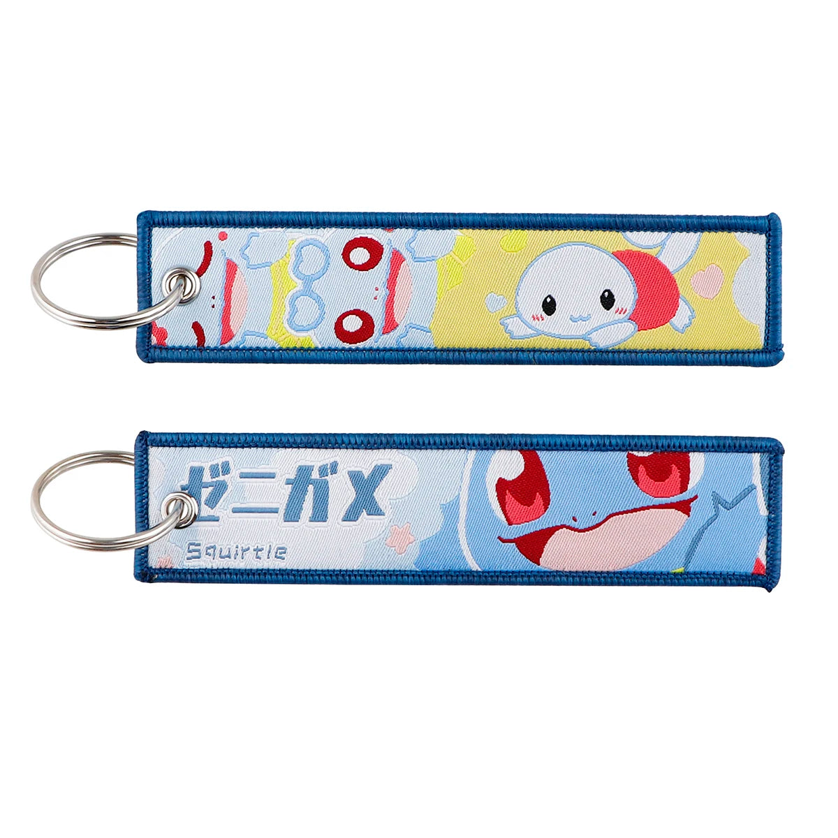 Japanese Hot Anime Characters Embroidered Key Cool Cartoon KeyTag Keychain for Motorcycles Keyring Jewelry Accessories Gifts 1pc