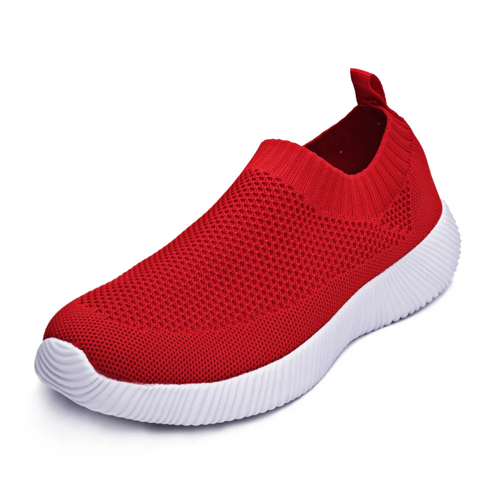 2024 Spring Women Shoes Knitting Sock Sneakers Women Flat Shoes Casual Breathable Sneakers Flats Walking Shoes for Women