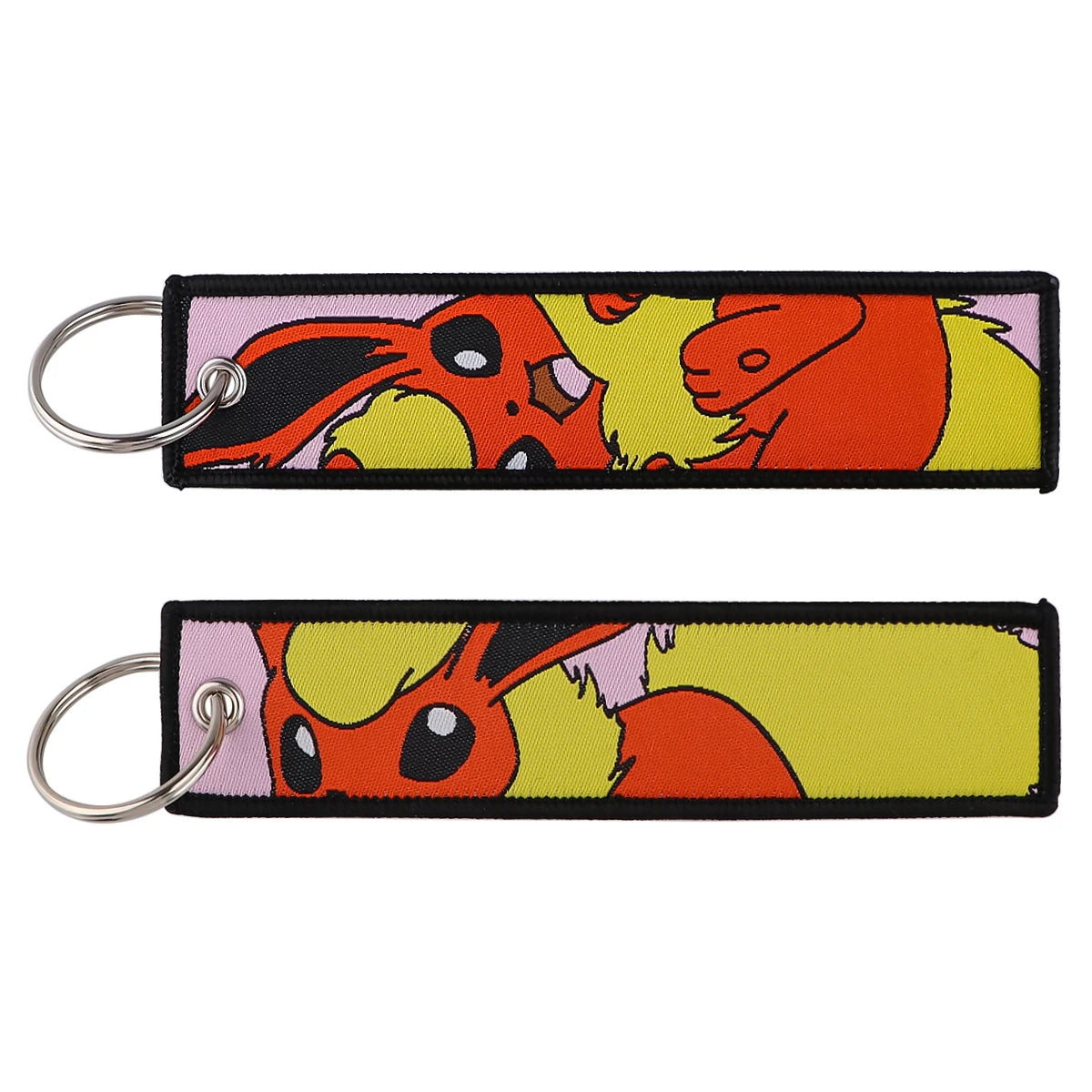 Japanese Hot Anime Characters Embroidered Key Cool Cartoon KeyTag Keychain for Motorcycles Keyring Jewelry Accessories Gifts 1pc