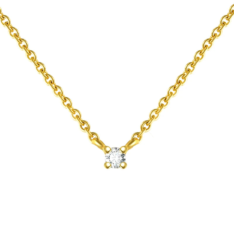 CANNER Crystal Zircon 925 Sterling Silver Necklace For Women Pendente Fine Jewelry Long Chain Wedding Party Accessory Mom Gift