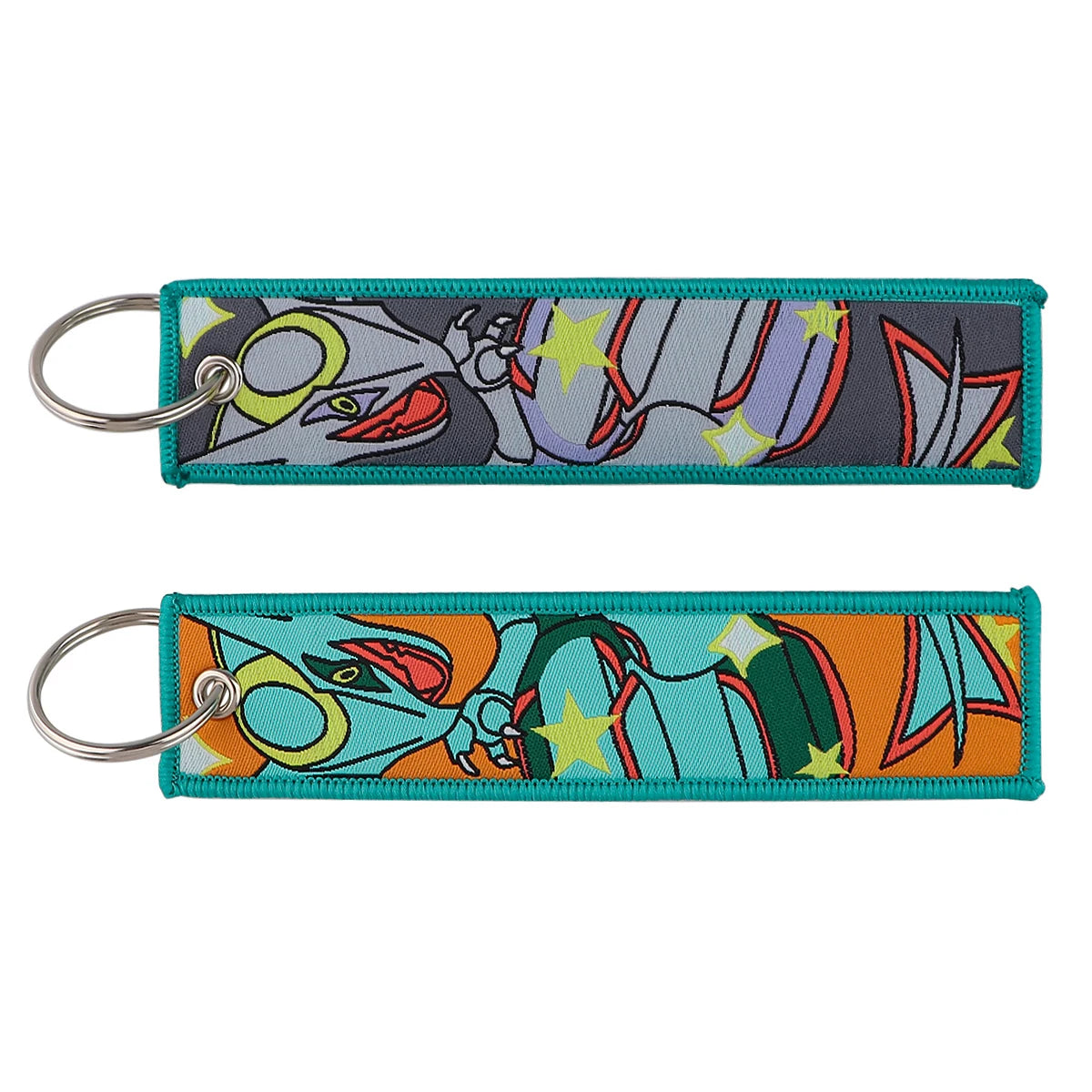 Japanese Hot Anime Characters Embroidered Key Cool Cartoon KeyTag Keychain for Motorcycles Keyring Jewelry Accessories Gifts 1pc