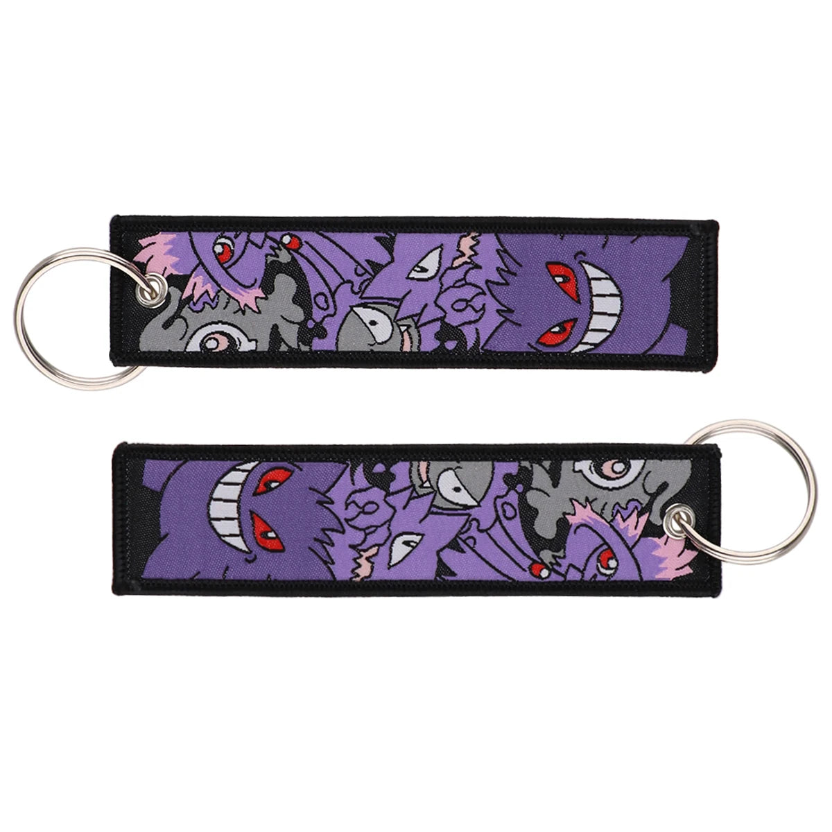 Japanese Hot Anime Characters Embroidered Key Cool Cartoon KeyTag Keychain for Motorcycles Keyring Jewelry Accessories Gifts 1pc