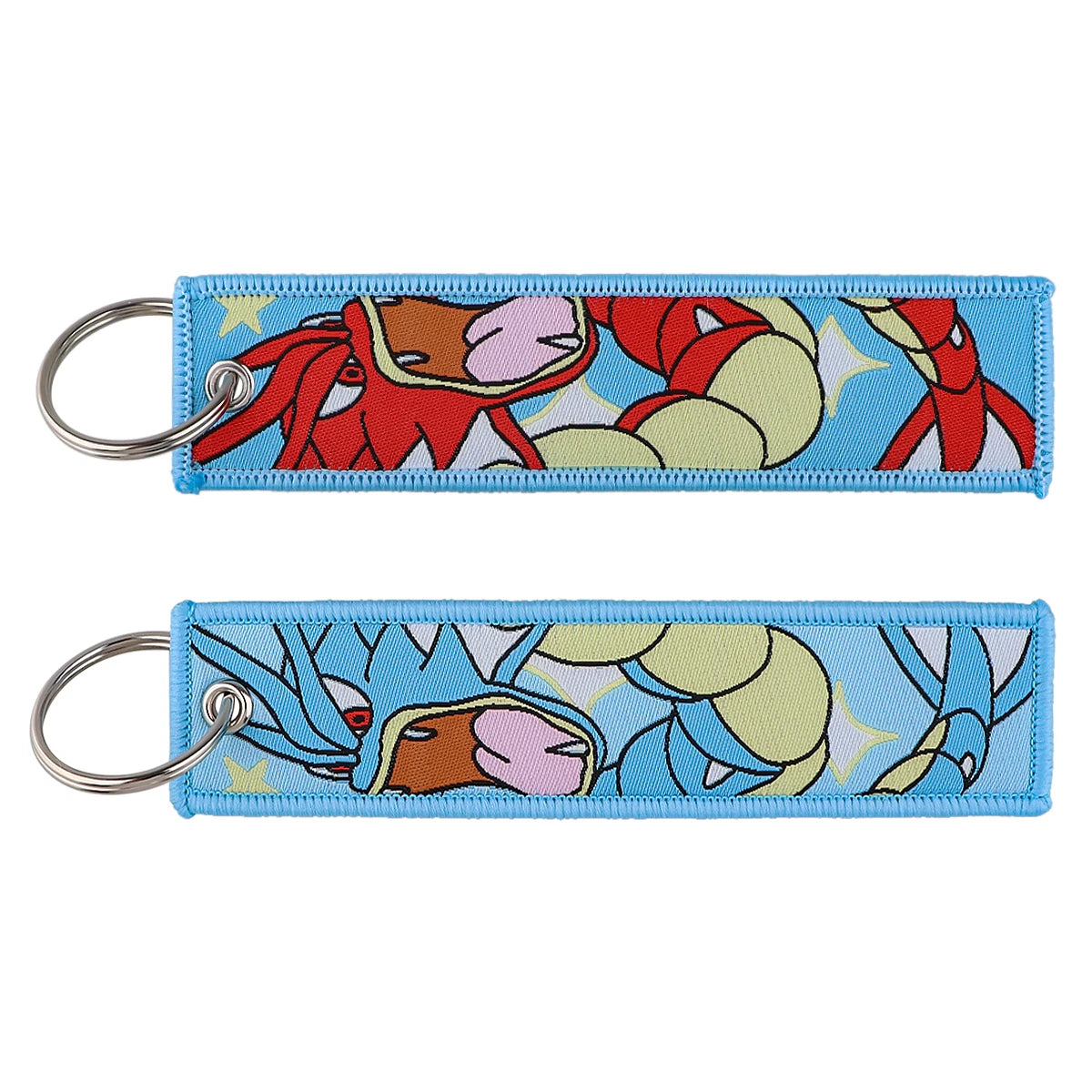 Japanese Hot Anime Characters Embroidered Key Cool Cartoon KeyTag Keychain for Motorcycles Keyring Jewelry Accessories Gifts 1pc