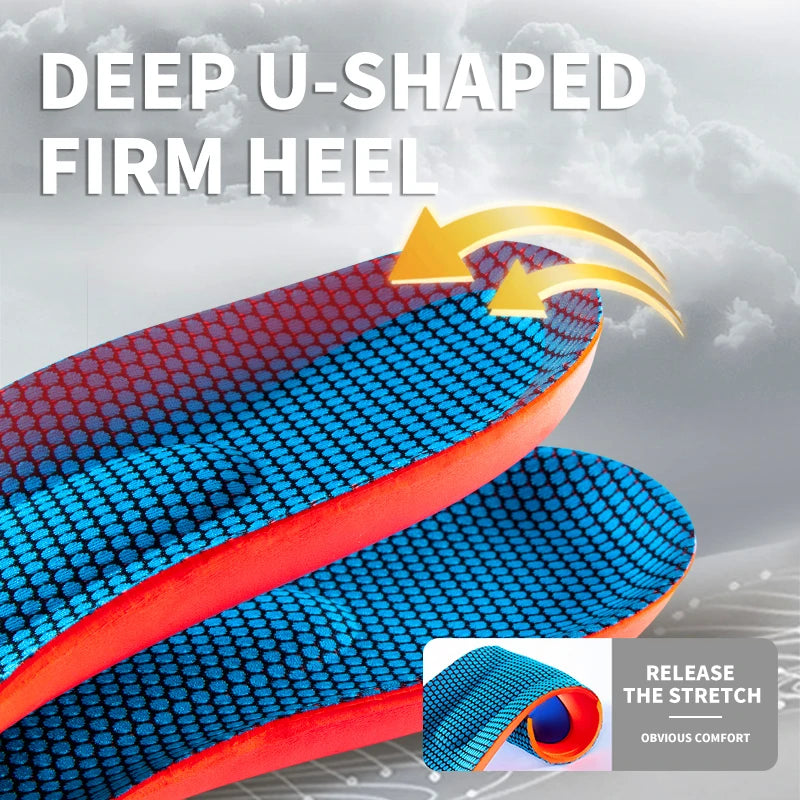 Orthopedic Insoles for Feet Sport Shock-absorbing Insole for Shoes Arch Support Plantar Fasciitis Templates Pads Men Women Sole