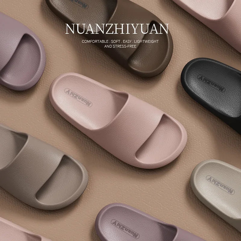 Women Cloud Slippers Men Summer EVA Non-slip Bathroom Shoes Couple Unisex Home Indoor Outdoor Beach Sandals