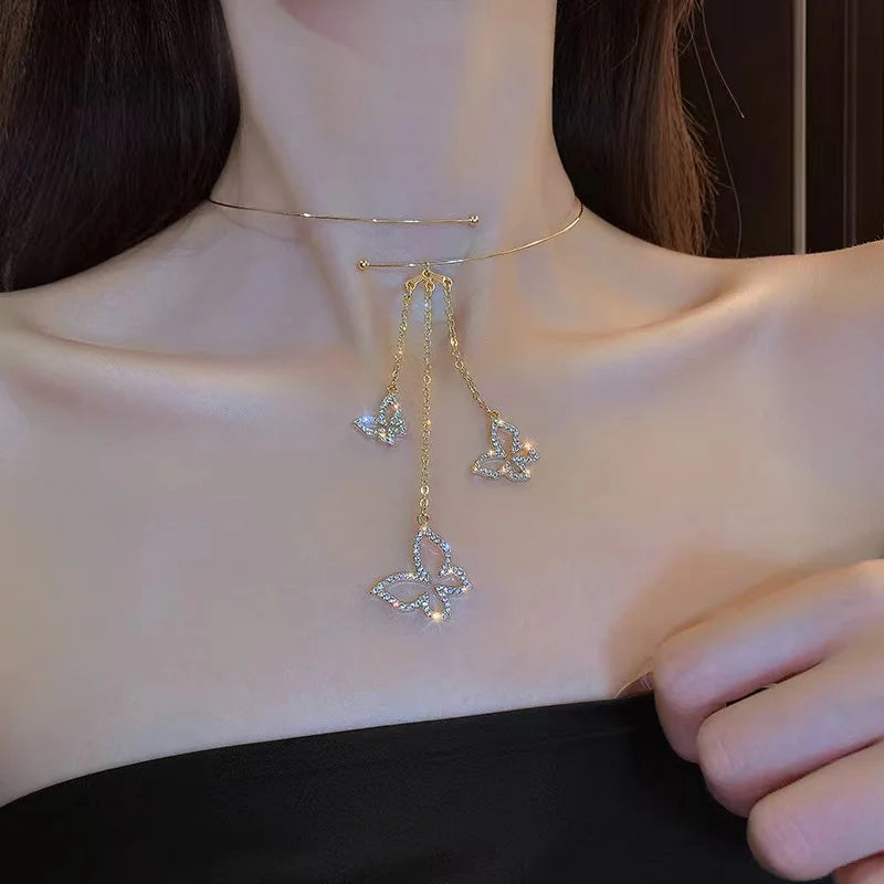 2023 New Fashion Trend Unique Design Delicate Vintage Zircon Flower Pearl Necklace Women Jewelry Wedding Party Premium Gift