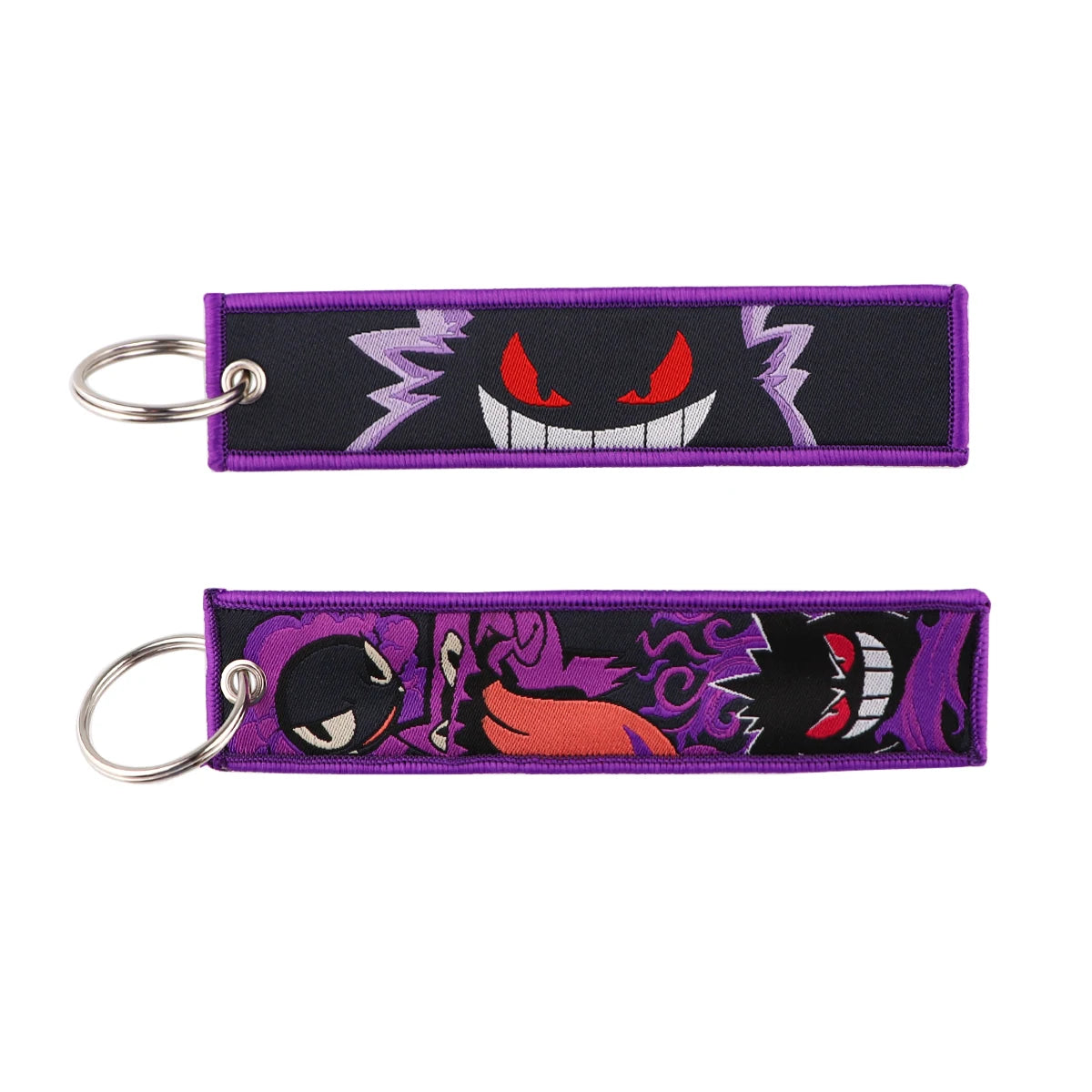 Japanese Hot Anime Characters Embroidered Key Cool Cartoon KeyTag Keychain for Motorcycles Keyring Jewelry Accessories Gifts 1pc