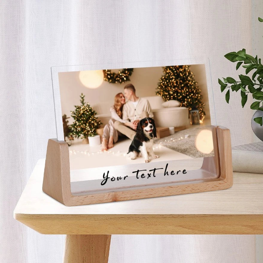 Custom Couple Picture Frame Personalised Your Text Plaque for Husband Wife Bedroom Desktop Display Valentines Day Gifts Ideas