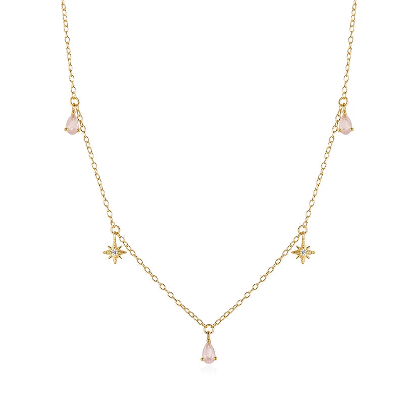 CANNER Crystal Zircon 925 Sterling Silver Necklace For Women Pendente Fine Jewelry Long Chain Wedding Party Accessory Mom Gift