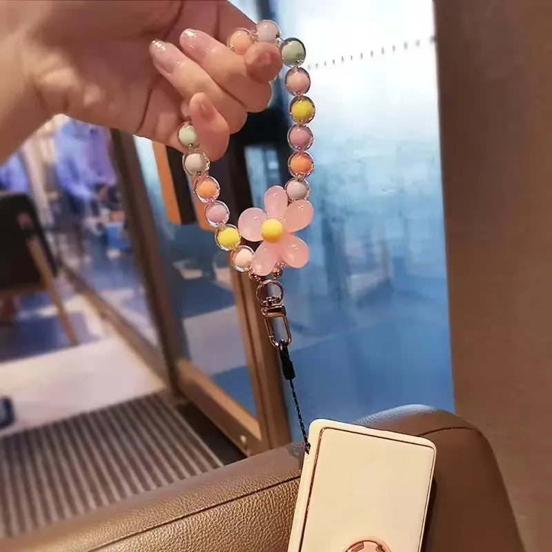 Color Mobile Phone Lanyard Wrist Strap Women's Hand-Held Chain Short Anti-Lost Cell Phone Case Cute Lanyard Key Pendant