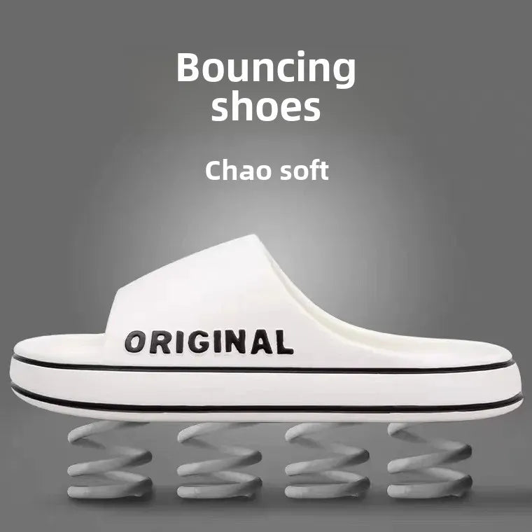High-end Simple Men's Summer Slippers Eva Outsole Non-slip Indoor Home Bathroom Slippers For Couples Feeling Outer Wear