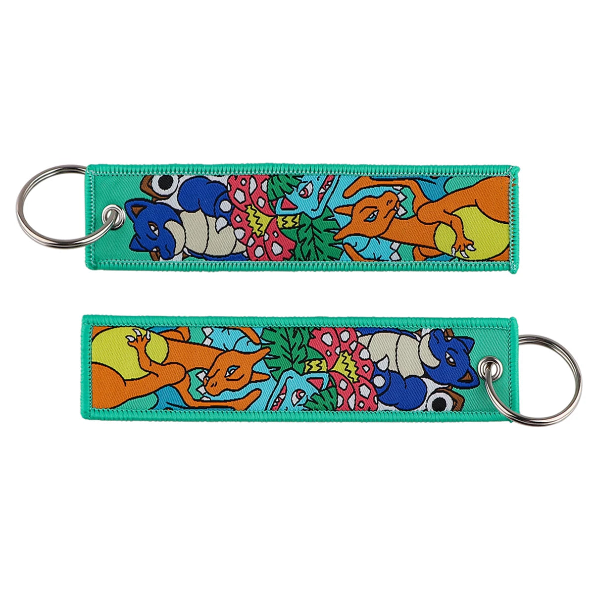 Japanese Hot Anime Characters Embroidered Key Cool Cartoon KeyTag Keychain for Motorcycles Keyring Jewelry Accessories Gifts 1pc