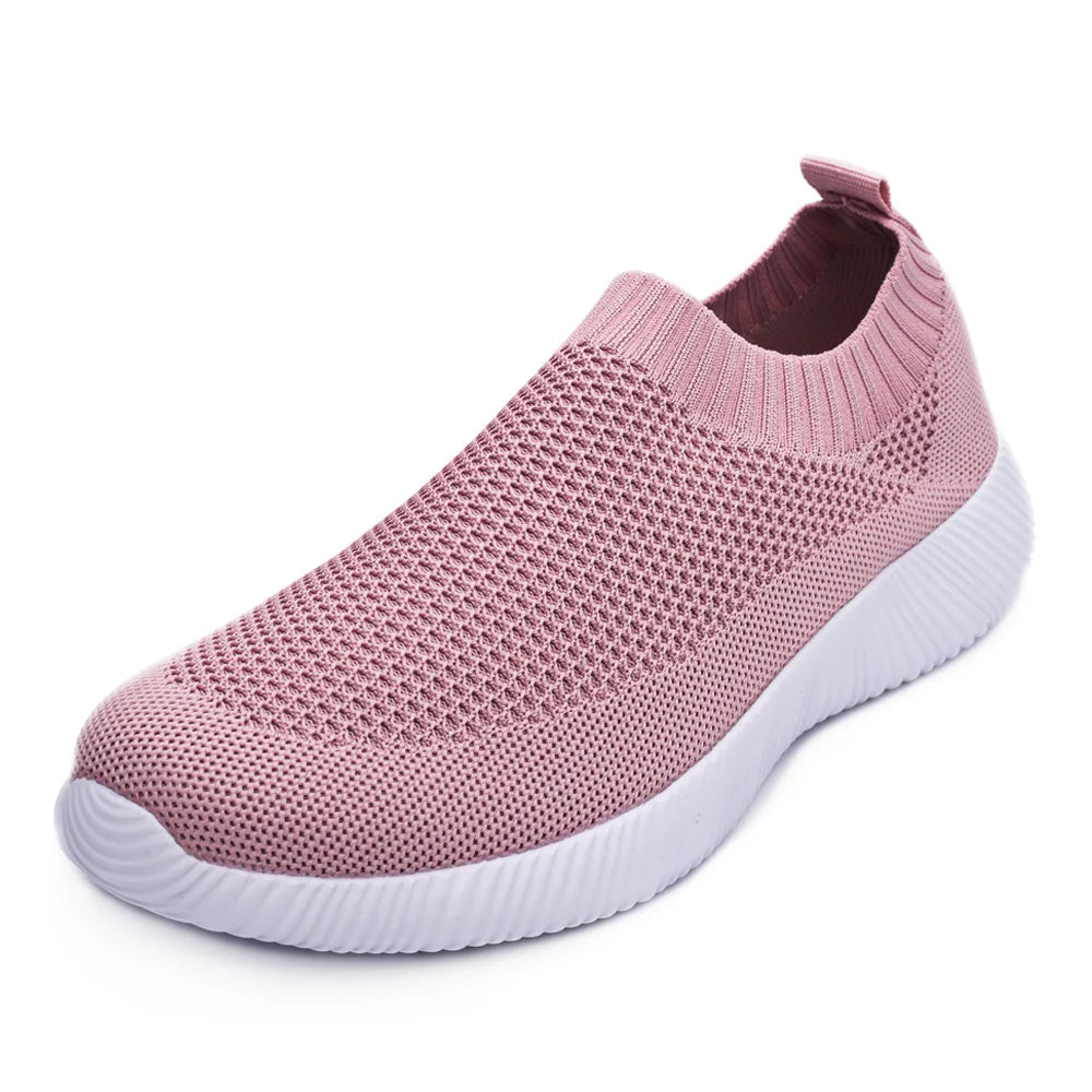2024 Spring Women Shoes Knitting Sock Sneakers Women Flat Shoes Casual Breathable Sneakers Flats Walking Shoes for Women