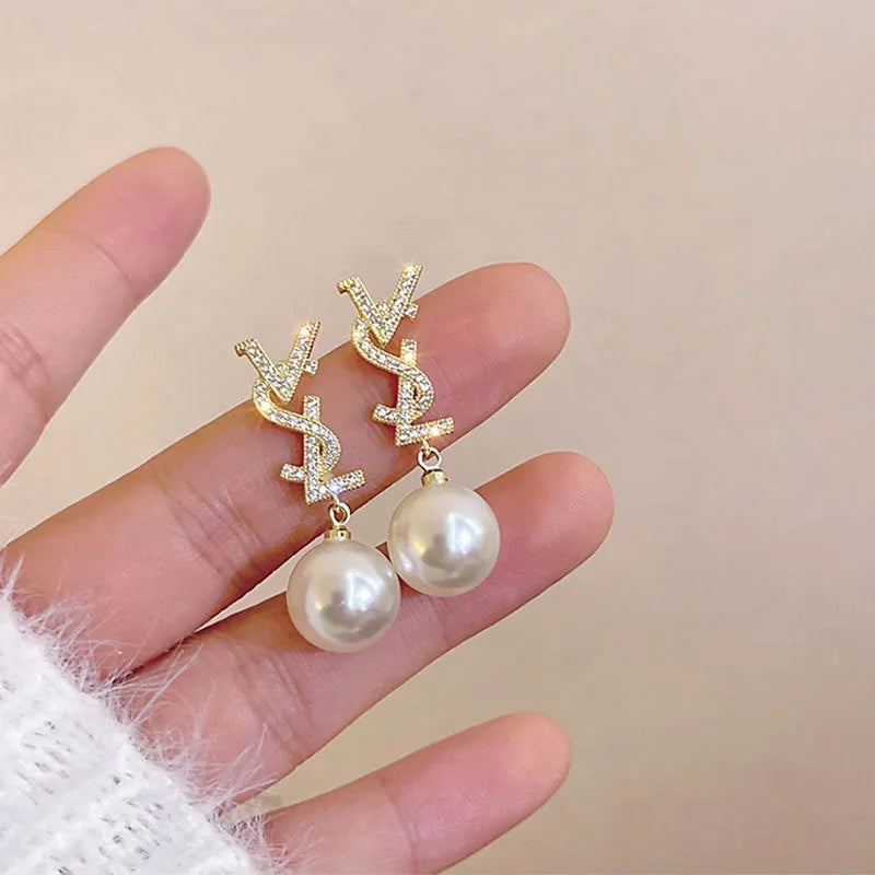 2024 Luxury Brand Gold Color Matte Texture Metal Retro Earrings For Women Girls Fashion Party Trend Party Jewelry Gifts Earrings