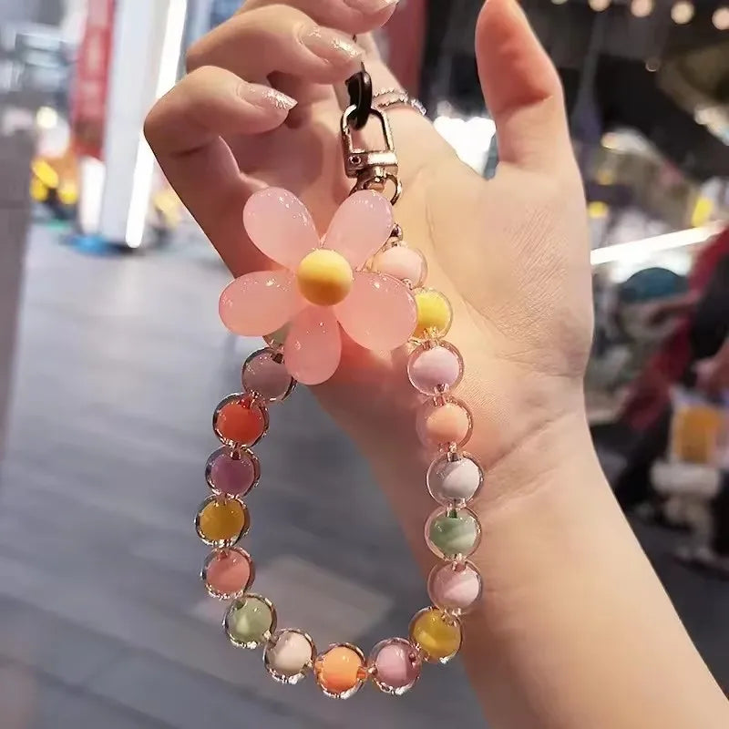Color Mobile Phone Lanyard Wrist Strap Women's Hand-Held Chain Short Anti-Lost Cell Phone Case Cute Lanyard Key Pendant