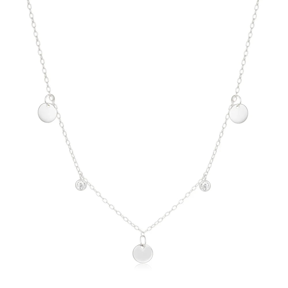 CANNER Crystal Zircon 925 Sterling Silver Necklace For Women Pendente Fine Jewelry Long Chain Wedding Party Accessory Mom Gift