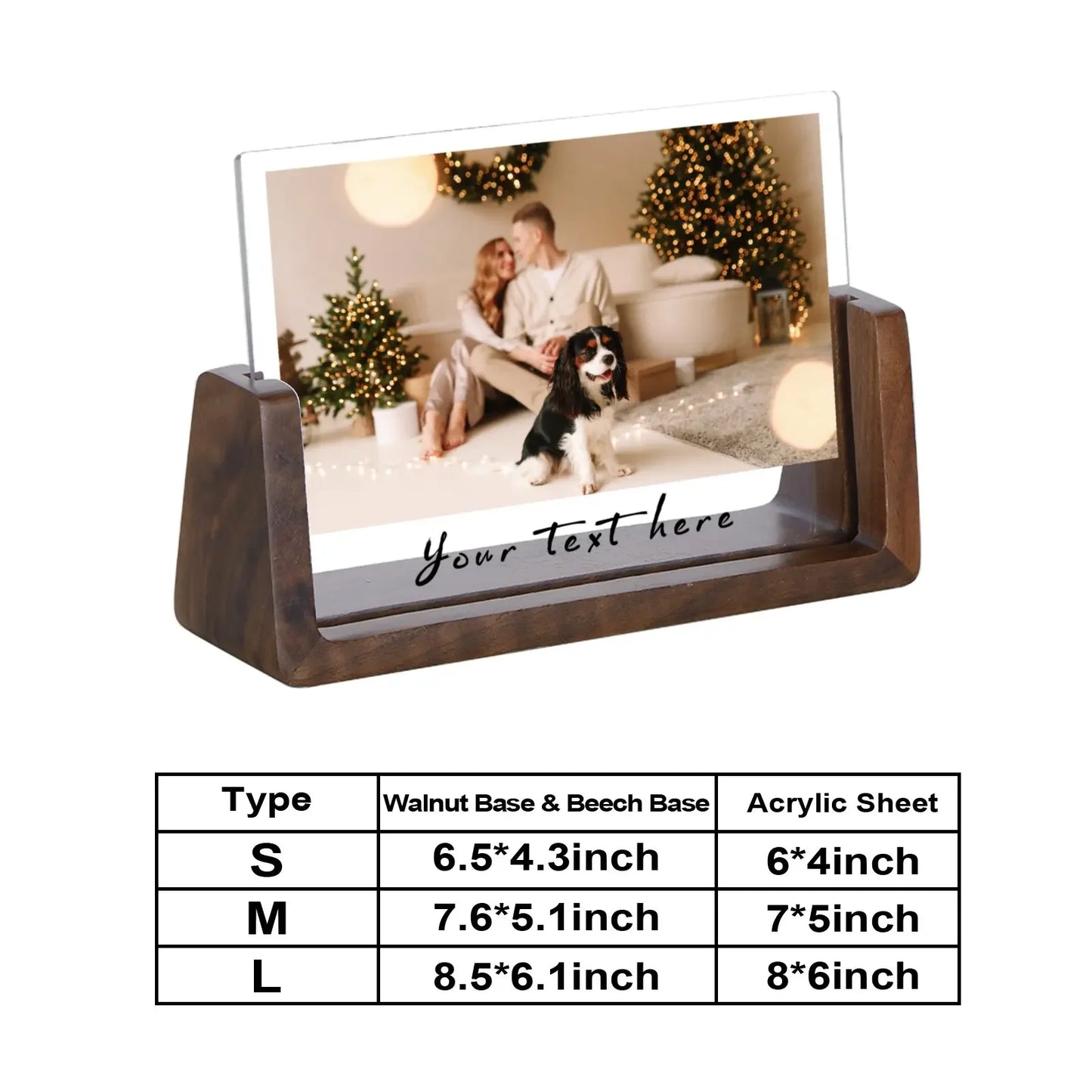 Custom Couple Picture Frame Personalised Your Text Plaque for Husband Wife Bedroom Desktop Display Valentines Day Gifts Ideas