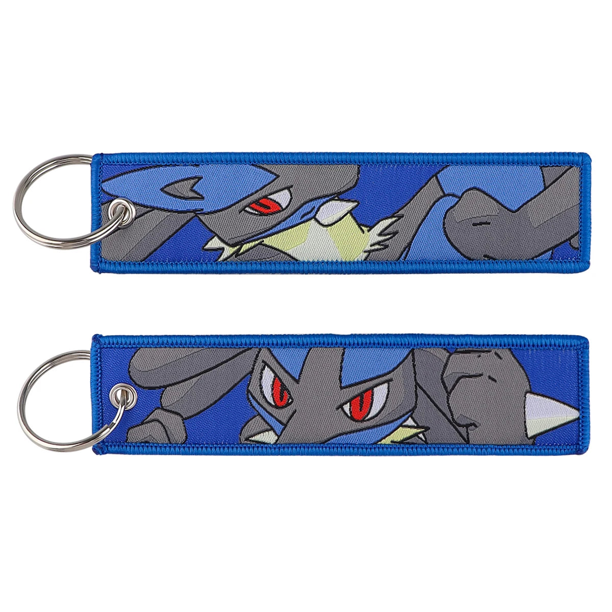 Japanese Hot Anime Characters Embroidered Key Cool Cartoon KeyTag Keychain for Motorcycles Keyring Jewelry Accessories Gifts 1pc