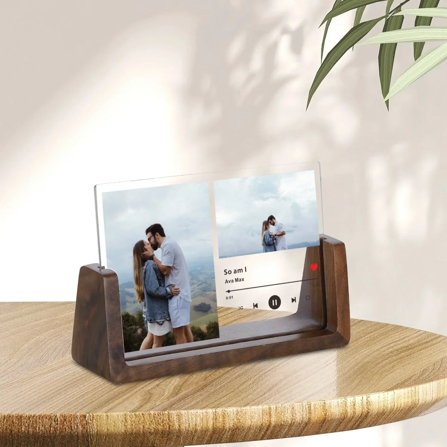 Custom Song Acrylic Photo Frame Wedding Anniversary Gift for Couple Him Her Personalized Music Code Picture Frame Home Decor