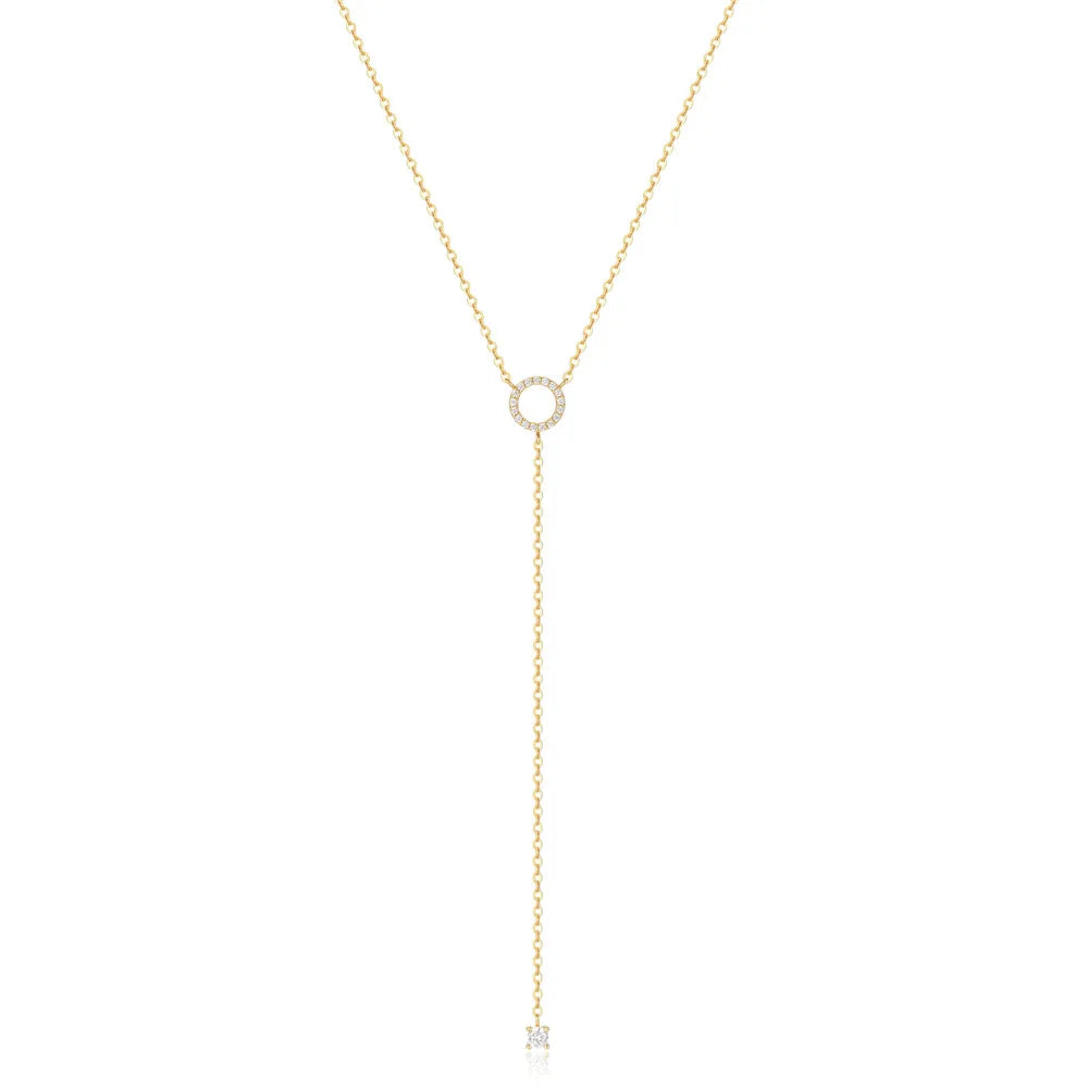 CANNER Crystal Zircon 925 Sterling Silver Necklace For Women Pendente Fine Jewelry Long Chain Wedding Party Accessory Mom Gift