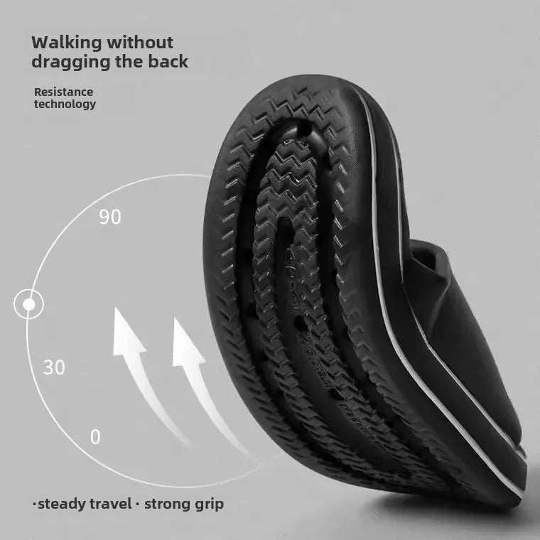 High-end Simple Men's Summer Slippers Eva Outsole Non-slip Indoor Home Bathroom Slippers For Couples Feeling Outer Wear