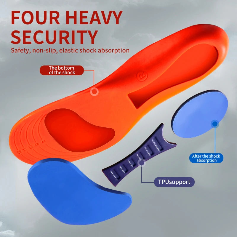 Orthopedic Insoles for Feet Sport Shock-absorbing Insole for Shoes Arch Support Plantar Fasciitis Templates Pads Men Women Sole