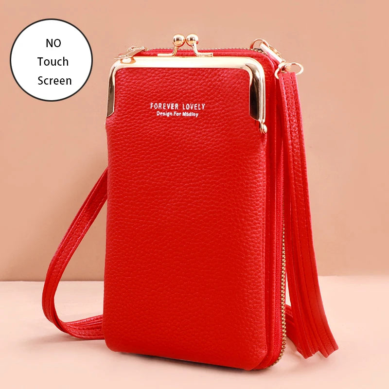 Buylor Women's Handbag Touch Screen Cell Phone Purse Shoulder Bag Female Cheap Small Wallet Soft Leather Crossbody сумка женская
