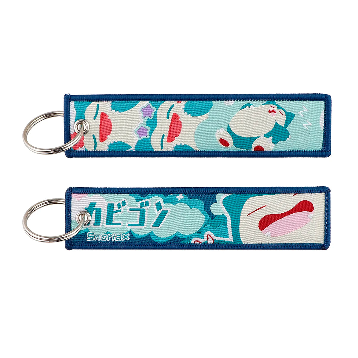 Japanese Hot Anime Characters Embroidered Key Cool Cartoon KeyTag Keychain for Motorcycles Keyring Jewelry Accessories Gifts 1pc