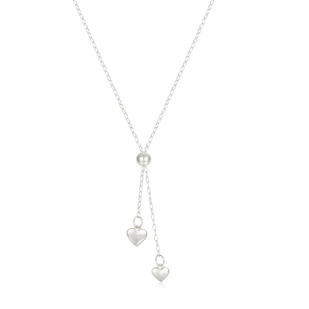 CANNER Crystal Zircon 925 Sterling Silver Necklace For Women Pendente Fine Jewelry Long Chain Wedding Party Accessory Mom Gift