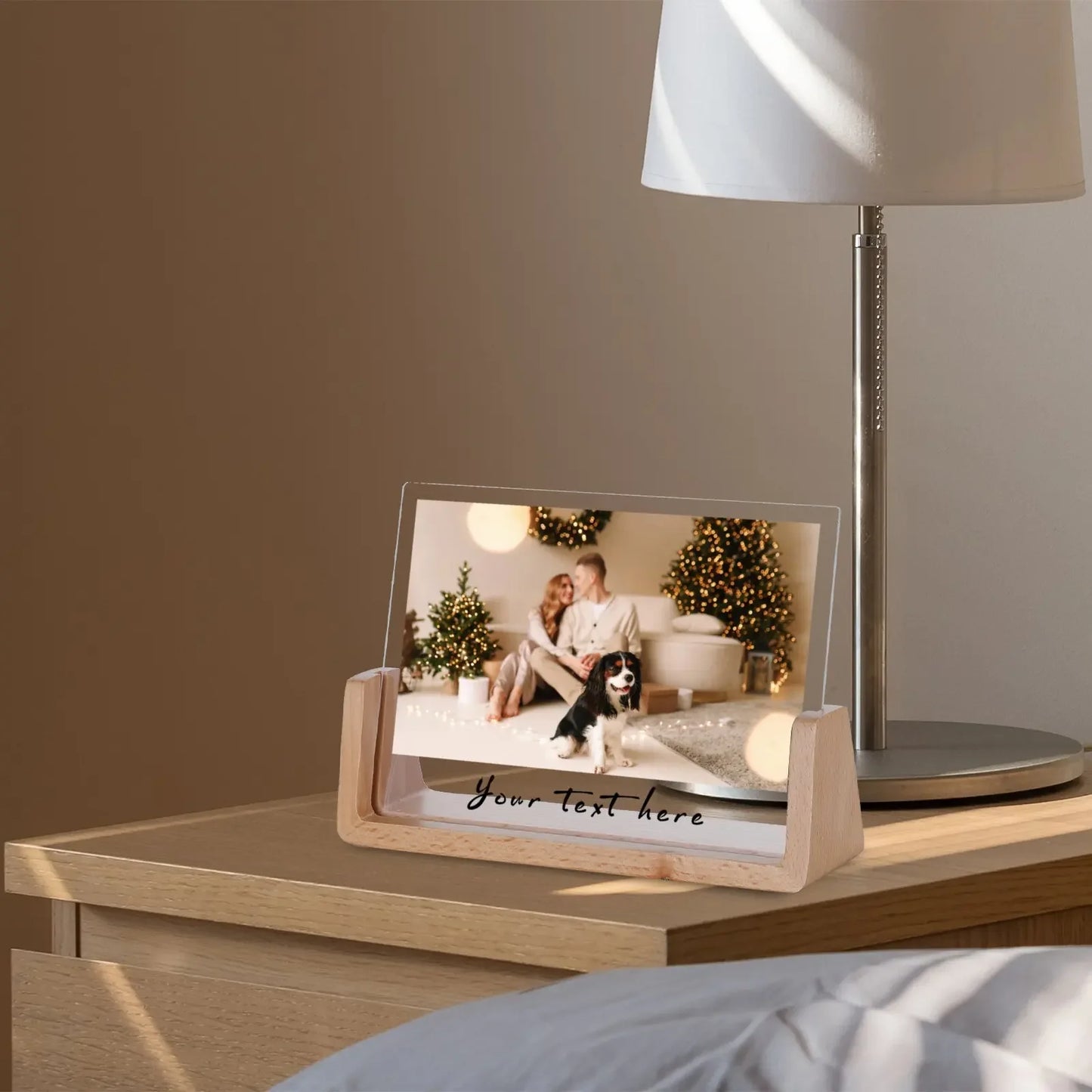 Custom Couple Picture Frame Personalised Your Text Plaque for Husband Wife Bedroom Desktop Display Valentines Day Gifts Ideas