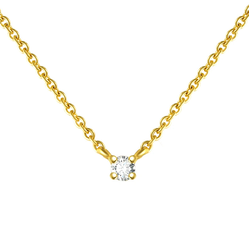 CANNER Crystal Zircon 925 Sterling Silver Necklace For Women Pendente Fine Jewelry Long Chain Wedding Party Accessory Mom Gift