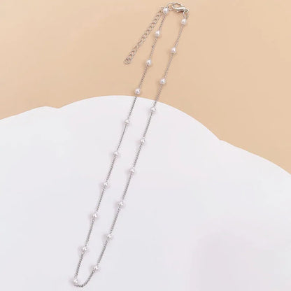 Layered Pearl Choker Colar Thick Chains with Pendant Necklace for Women Fashion Choker Necklace on Neck 2022 Jewelry