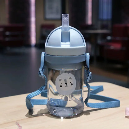 Baby Feeding Drinking Cup Children's Learning Drinking Bottle with Straw Anti-choking and Anti-fall Kettle Baby Travel Bottle