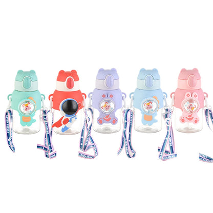 600ML Kawaii Summer Children's Water Cup High-value Fall-proof Straw Cup Boys and Cirls Go to School Baby Kettle