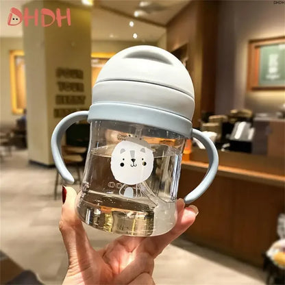 Baby Feeding Drinking Cup Children's Learning Drinking Bottle with Straw Anti-choking and Anti-fall Kettle Baby Travel Bottle