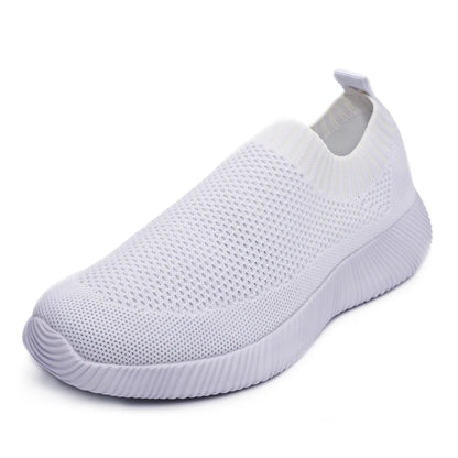 2024 Spring Women Shoes Knitting Sock Sneakers Women Flat Shoes Casual Breathable Sneakers Flats Walking Shoes for Women