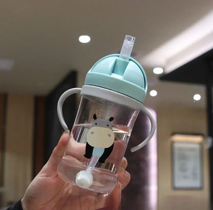 Baby Feeding Drinking Cup Children's Learning Drinking Bottle with Straw Anti-choking and Anti-fall Kettle Baby Travel Bottle