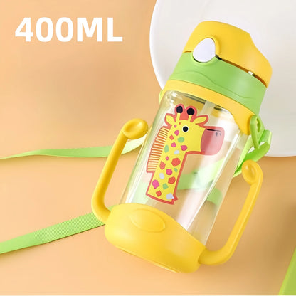 Kids Water Bottle With Straw Kids Girls Portable Travel Bottles Gym Sports Fitness Cup Summer Cold Water Juice Drinking Bottle