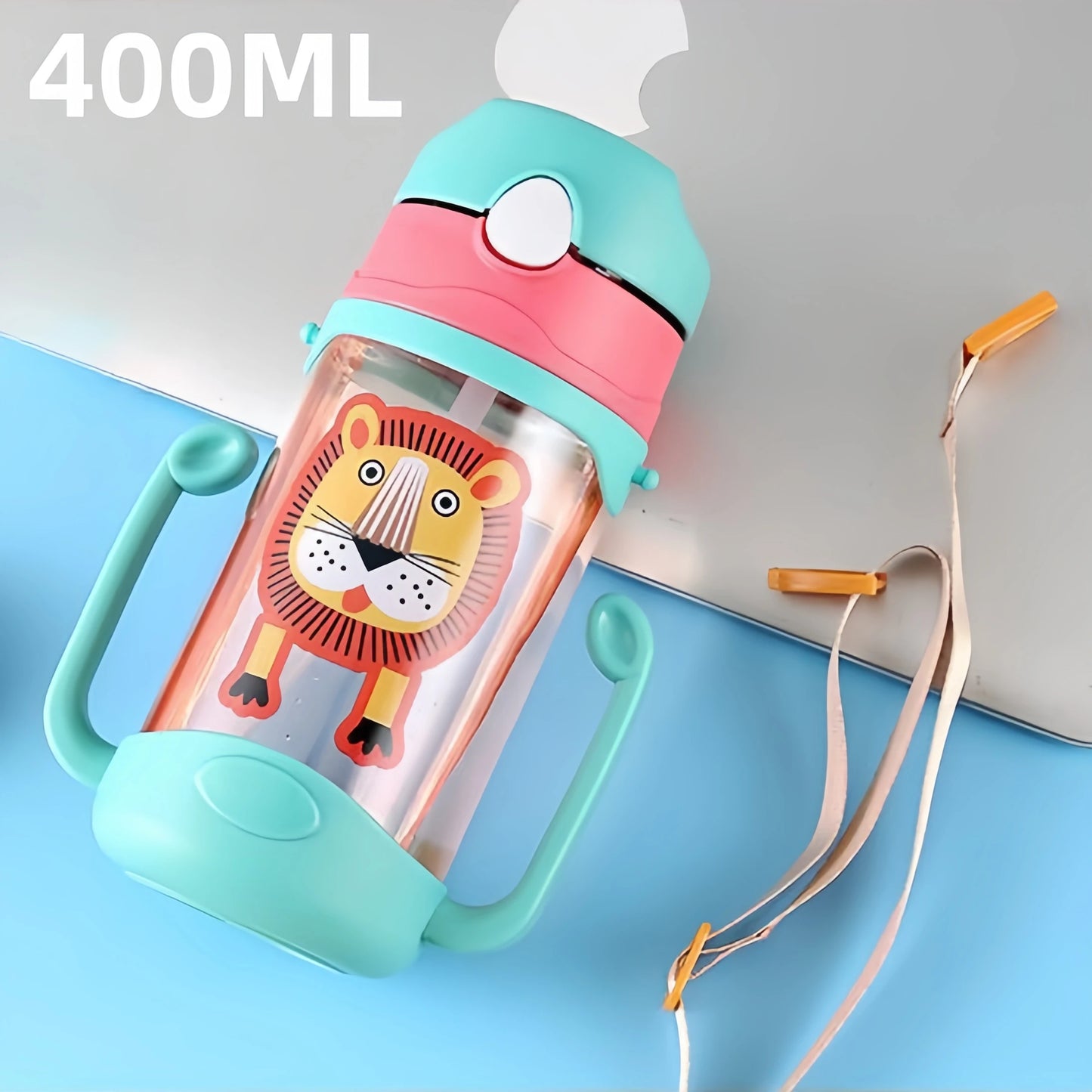 Kids Water Bottle With Straw Kids Girls Portable Travel Bottles Gym Sports Fitness Cup Summer Cold Water Juice Drinking Bottle